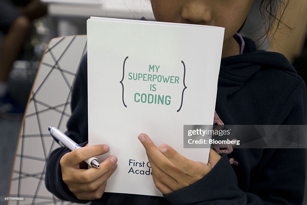 Students Attend Coding Class At The First Code Academy