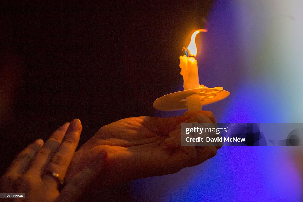 Los Angeles Holds Memorial And Vigil For Paris Victims