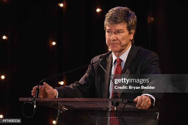 Jeffrey Sachs, Director of The Earth Institute at Columbia University speaks onstage during the 3rd Annual Save the Children Illumination Gala on...