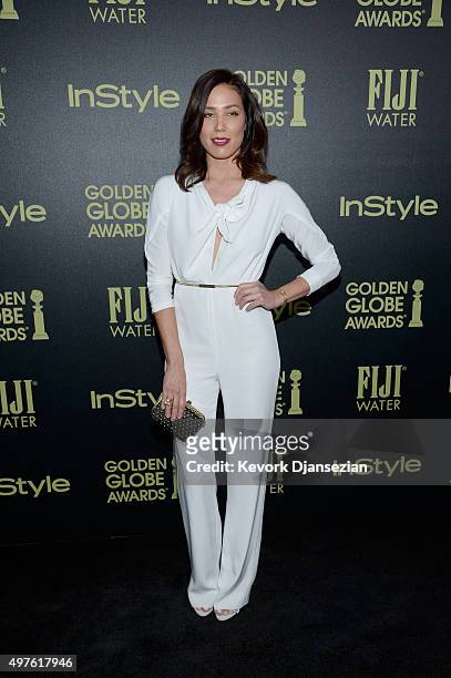 Actress Michaela Conlin attends Hollywood Foreign Press Association and InStyle Celebration of The 2016 Golden Globe Award Season at Ysabel on...