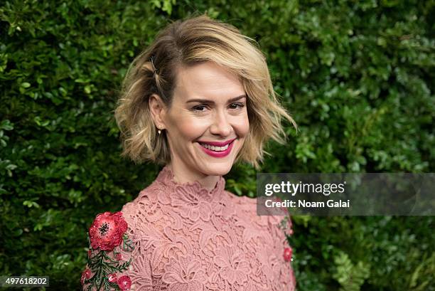 Actress Sarah Paulson attends the 8th Annual Museum Of Modern Art Film Benefit honoring Cate Blanchett at Museum of Modern Art on November 17, 2015...