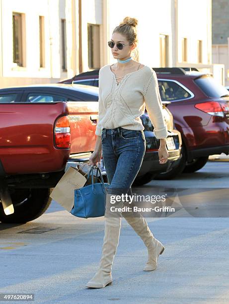 Gigi Hadid is seen on November 17, 2015 in Los Angeles, California.