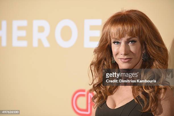 Comedian Kathy Griffin attends CNN Heroes 2015 - Red Carpet Arrivals at American Museum of Natural History on November 17, 2015 in New York City....