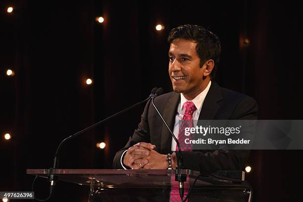 Sanjay Gupta speaks onstage at the 3rd Annual Save the Children Illumination Gala on November 17, 2015 in New York City.