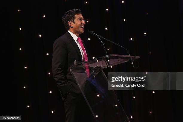 Sanjay Gupta speaks onstage at the 3rd Annual Save the Children Illumination Gala on November 17, 2015 in New York City.
