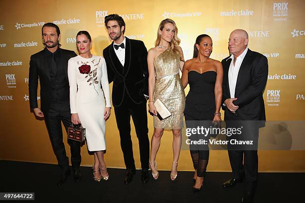 Rodrigo Santoro, Mar Saura, Juan Betancourt, Petra Nemcova, Melanie Brown and Steve Madden attend the Prix De La Mode Marie Claire at Hotel Hyatt...