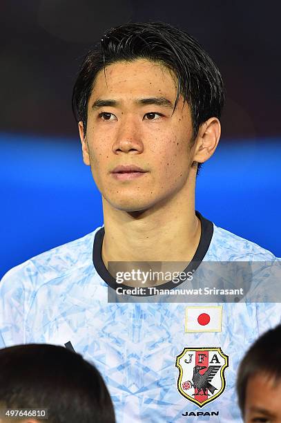 Shinji Kagawa of Japan poses during the 2018 FIFA World Cup Qualifier match between Cambodia and Japan on November 17, 2015 in Phnom Penh, Cambodia.