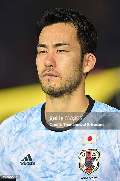 Maya Yoshida of Japan poses during the 2018 FIFA World Cup Qualifier match between Cambodia and Japan on November 17, 2015 in Phnom Penh, Cambodia.