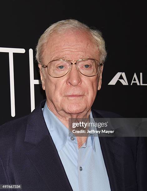 Actor Michael Caine attends the premiere of Fox Searchlight Pictures' 'Youth' at DGA Theater on November 17, 2015 in Los Angeles, California.