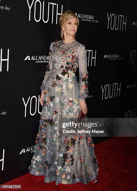 Actress Jane Fonda attends the premiere of Fox Searchlight Pictures' 'Youth' at DGA Theater on November 17, 2015 in Los Angeles, California.