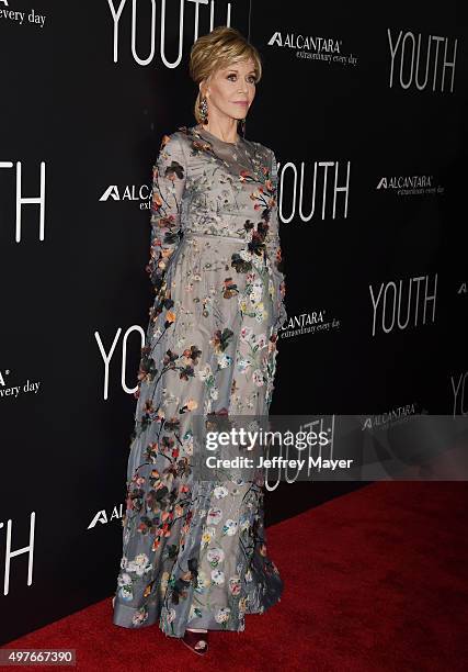 Actress Jane Fonda attends the premiere of Fox Searchlight Pictures' 'Youth' at DGA Theater on November 17, 2015 in Los Angeles, California.