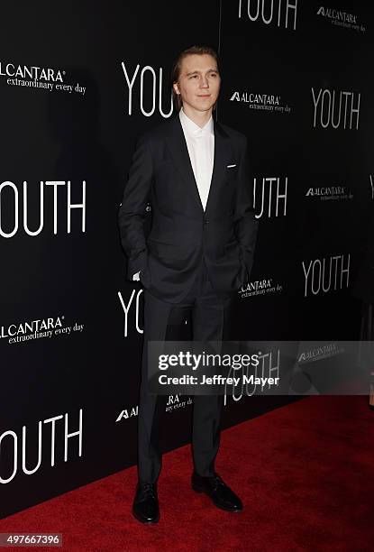 Actor Paul Dano attends the premiere of Fox Searchlight Pictures' 'Youth' at DGA Theater on November 17, 2015 in Los Angeles, California.