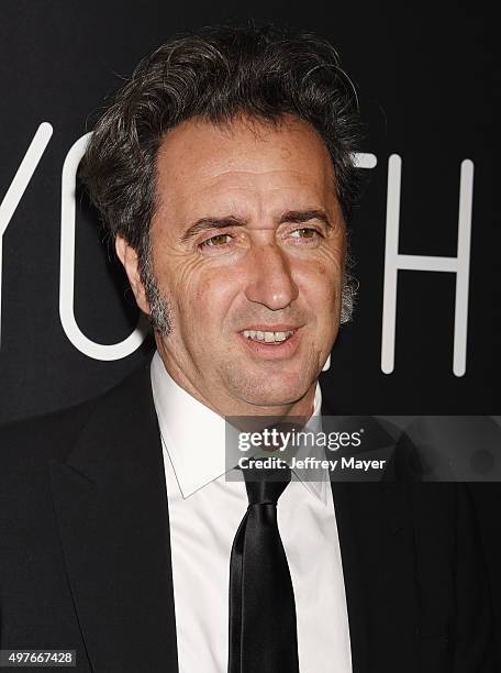 Director Paolo Sorrentino attends the premiere of Fox Searchlight Pictures' 'Youth' at DGA Theater on November 17, 2015 in Los Angeles, California.