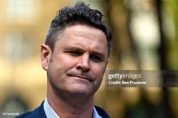 Chris Cairns arrives at Southwark Crown Court on November 18, 2015 in London, England. The former New Zealand cricketer Chris Cairns is currently in...