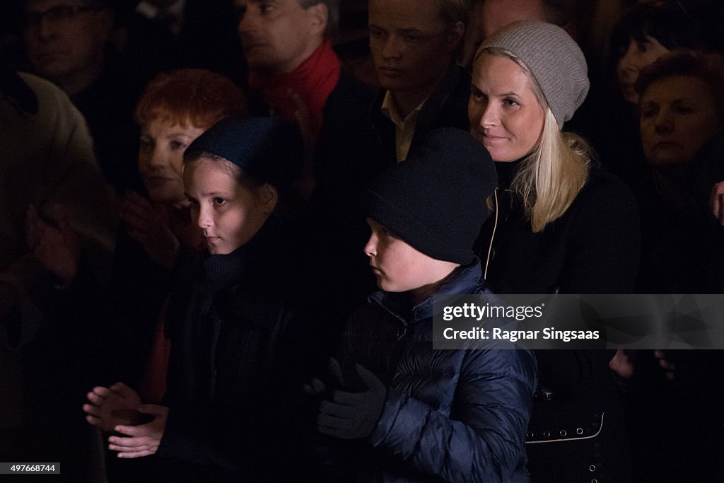 Norwegian Royals Attend a Paris Memorial in Oslo