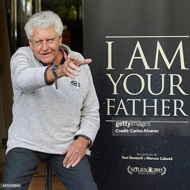 Actor David Prowse attends the "I Am Your Father'" photocall at the Verdi cinema on November 18, 2015 in Madrid, Spain.