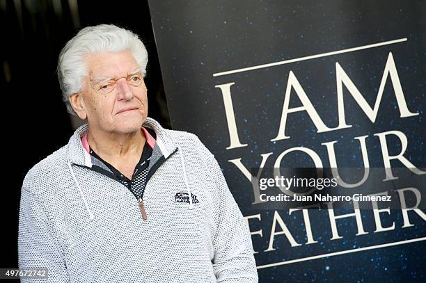 David Prowse attends 'I Am Your Father' photocall at Verdi Cinema on November 18, 2015 in Madrid, Spain.