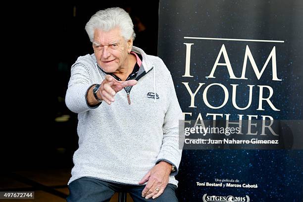 David Prowse attends 'I Am Your Father' photocall at Verdi Cinema on November 18, 2015 in Madrid, Spain.