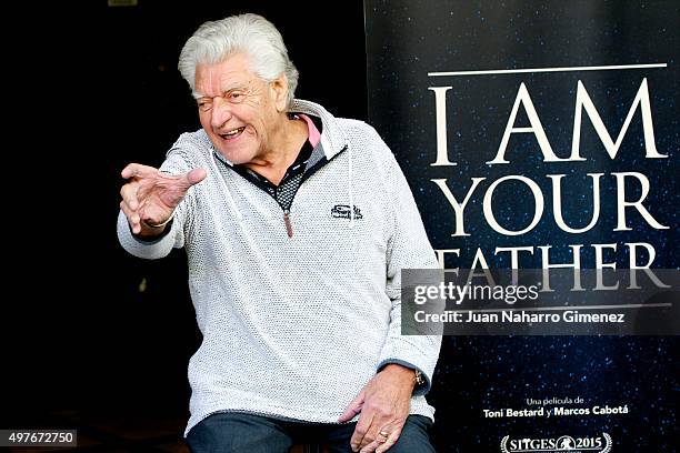 David Prowse attends 'I Am Your Father' photocall at Verdi Cinema on November 18, 2015 in Madrid, Spain.