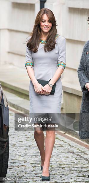 Catherine, Duchess of Cambridge attends Place2Be Headteacher Conference at Bank of America Merrill Lynch on November 18, 2015 in London, England.