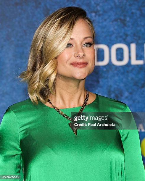 Actress Alyshia Ochse attends the premiere of Disney-Pixar's "The Good Dinosaur" on November 17, 2015 in Hollywood, California.