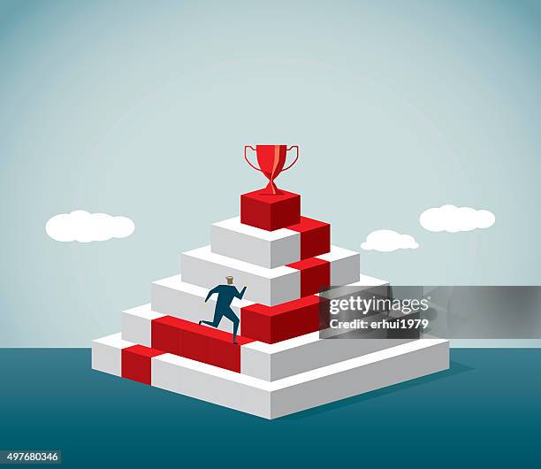 success - pyramid shape stock illustrations