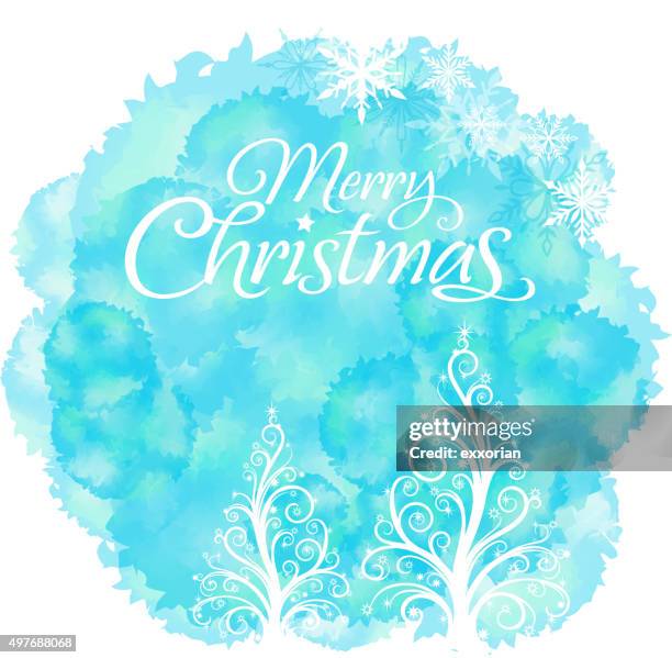 winter christmas tree background - pine needles white background stock illustrations