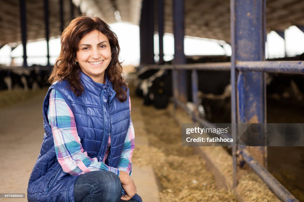 Junge Frau Farmer