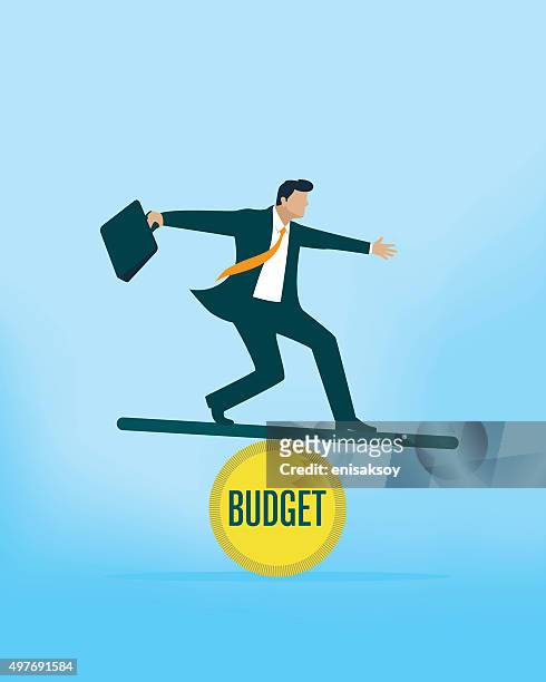 budgetary equilibrium - home finances stock illustrations