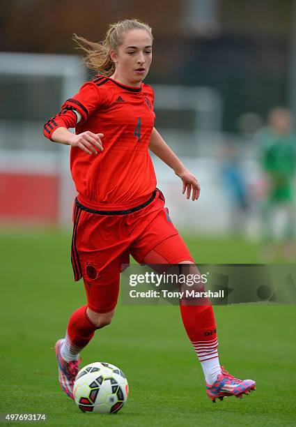 Sophia Kleinherne of Germany during Women's U16s International Friendly match between England U16s Women and Germany U16s Women at St Georges Park on...