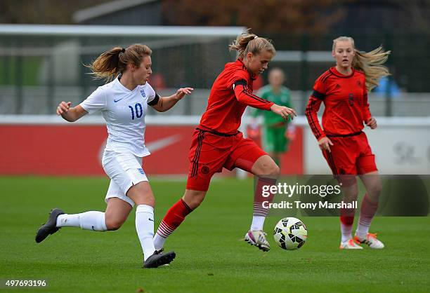 Klara Buhl of Germany during Women's U16s International Friendly match between England U16s Women and Germany U16s Women at St Georges Park on...