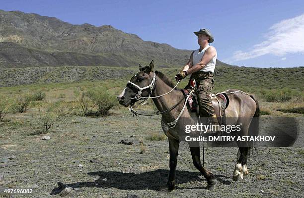 Putin Riding A Goose