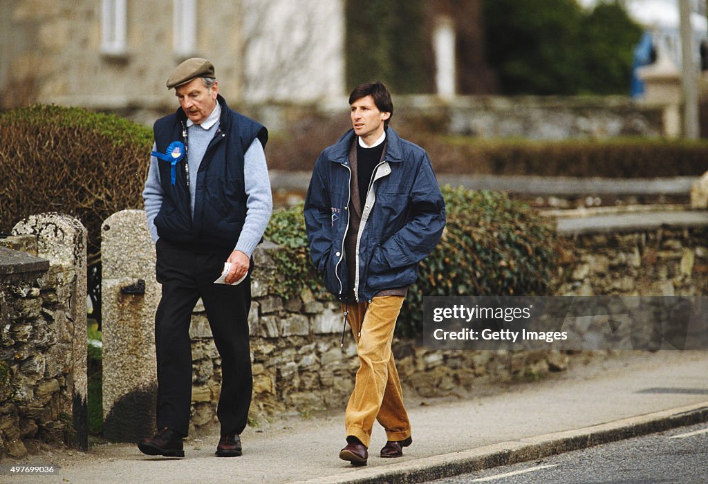 Sebastian Coe Canvassing Falmouth 1992