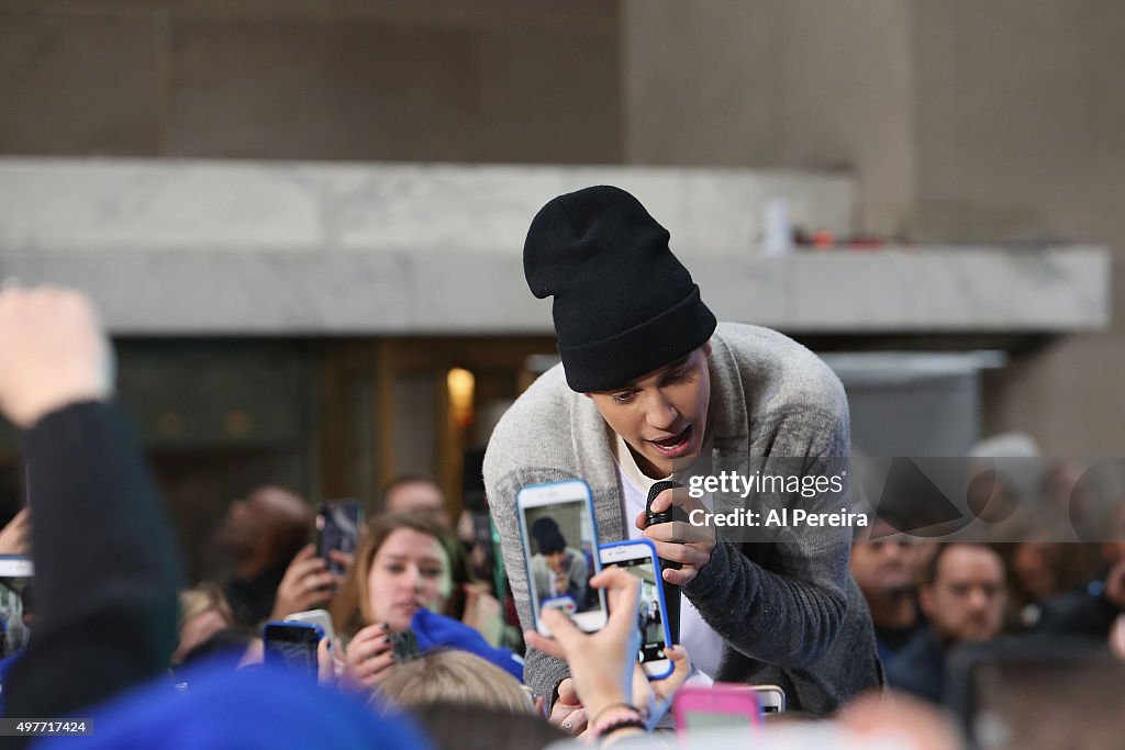 Justin Bieber Performs On NBC's "Today"