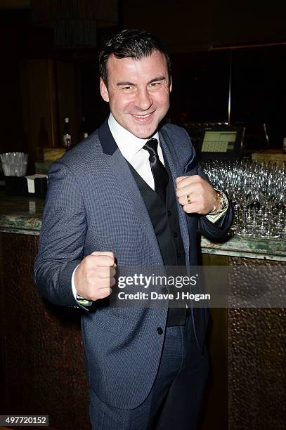 Joe Calzaghe attends the UK Gala Screening of "Mr Calzaghe" at May Fair Hotel on November 18, 2015 in London, England.