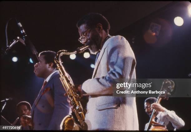 From left, American jazz musicians Herbie Hancock, on piano, Freddie Hubbard , on trumpet, Joe Henderson , on saxophone, and Ron Carter, on bass,...