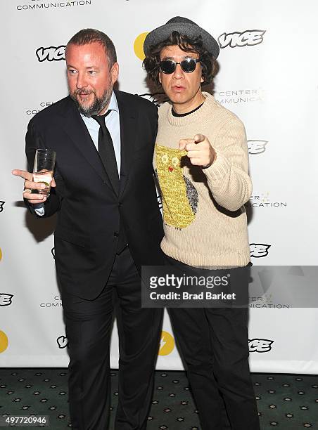 Shane Smith and Televison personlaity Fred Armisen attend the Shane Smith Roast By The Center For Communication at Grand Ballroom at the Pierre Hotel...