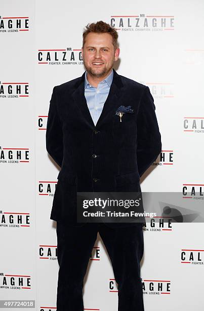 Director Vaughan Sivell attends the UK Gala Screening of "Mr Calzaghe" at May Fair Hotel on November 18, 2015 in London, England.