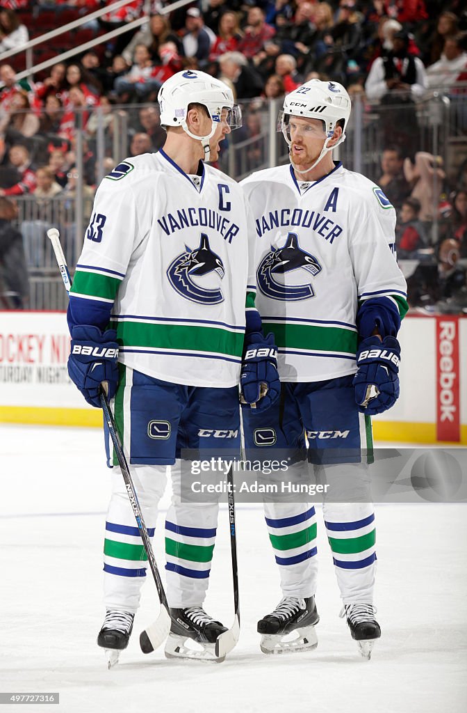 Vancouver Canucks v New Jersey Devils