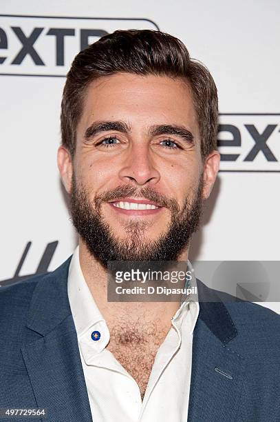 Josh Segarra visits "Extra" at their New York Studios at H&M in Times Square on November 18, 2015 in New York City.