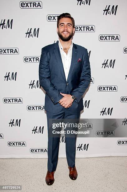 Josh Segarra visits "Extra" at their New York Studios at H&M in Times Square on November 18, 2015 in New York City.