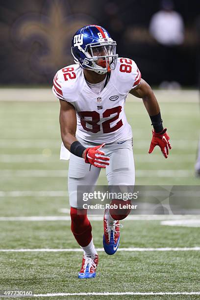 Reuben Randle of the New York Giants in action during the game against the New Orleans Saints at the Mercedes-Benz Superdome on November 1, 2015 in...