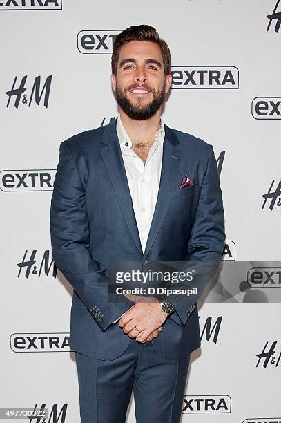 Josh Segarra visits "Extra" at their New York Studios at H&M in Times Square on November 18, 2015 in New York City.