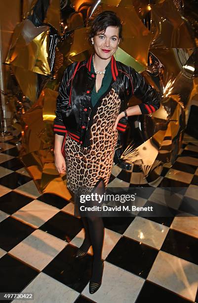 Jasmine Guinness attends the Claridge's Christmas Tree Party 2015, designed by Christopher Bailey for Burberry, at Claridge's Hotel on November 18,...