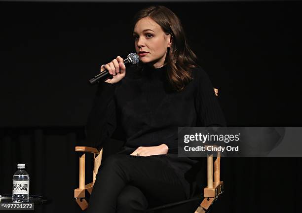 Actress Carey Mulligan speaks during The SAG-AFTRA Foundation's Conversations Series Presents: Carey Mulligan at NYIT Auditorium on Broadway on...