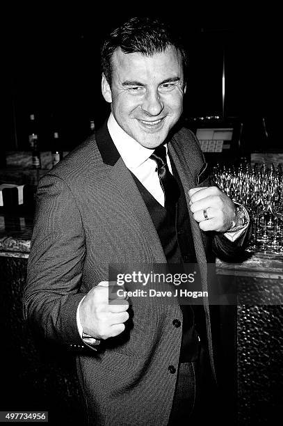 Joe Calzaghe attends the UK Gala Screening of "Mr Calzaghe" at May Fair Hotel on November 18, 2015 in London, England.