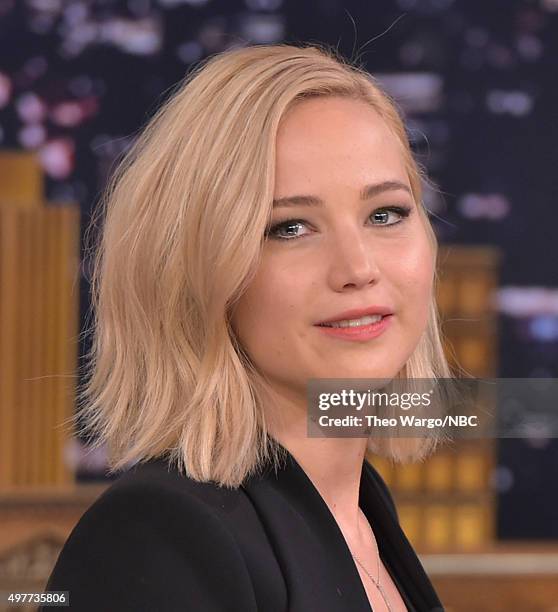 Jennifer Lawrence Visits "The Tonight Show Starring Jimmy Fallon" at Rockefeller Center on November 18, 2015 in New York City.