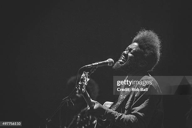 Michael Kiwanuka of Alabama Shakes performs in concert at O2 Academy Brixton on November 18, 2015 in London, England.