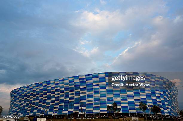 General view of Cuauhtemoc Stadium prior the friendly match between Puebal and Boca Juniors at Cuauhtemoc Stadium on November 18, 2015 in Puebla,...