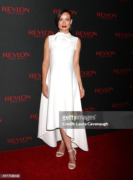 Olivia Wilde attends Revlon Love Is On Million Dollar Challenge at The Rainbow Room on November 18, 2015 in New York City.
